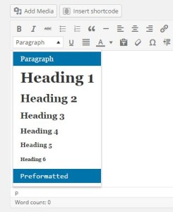 formating-drop-down-wordpress