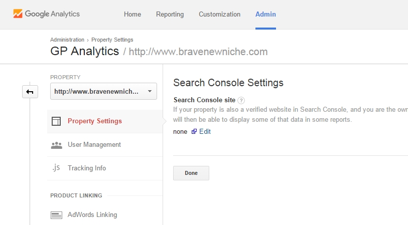 google-analytics-search-console-settings