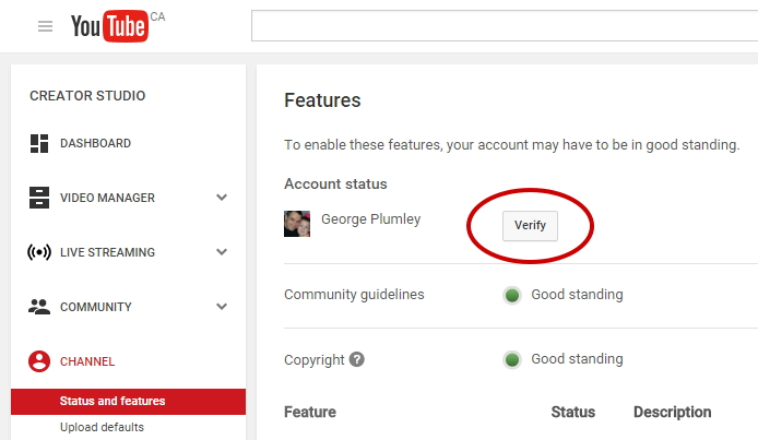 How to Verify  channel in new Creator Studio 