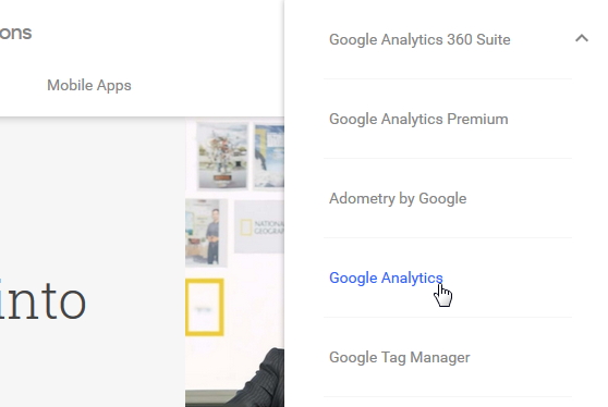 choose-google-analytics-from-the-sign-in-drop-down