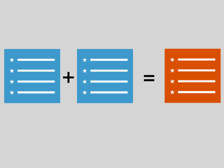 Combine Two Lists Into One Excel